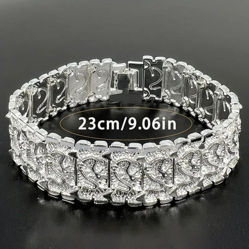 Delicate Vintage Men's Titanium Plated Creative Dragon Pattern Bracelet